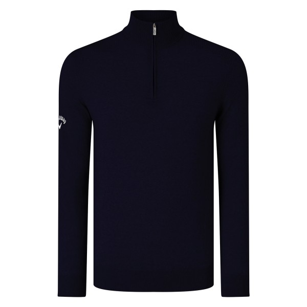 Maglione Merino a coste con cerniera ¼ - cod. RWCW075