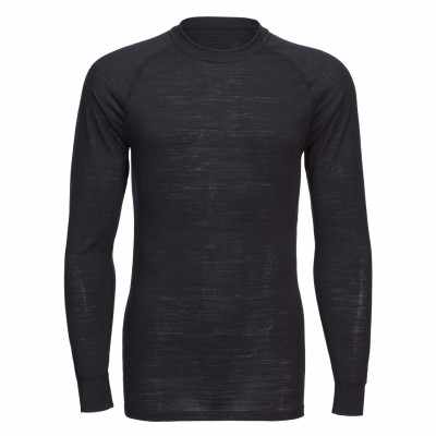 Maglia girocollo a maniche lunghe in lana merino