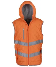 Gilet ad alta visibilità personalizzato con cappuccio