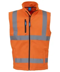 Gilet softshell alta visibilità con logo