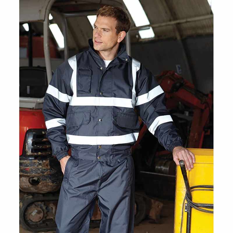 Giubbotto bomber ad alta visibilità con stampa logo - cod. RWYK043