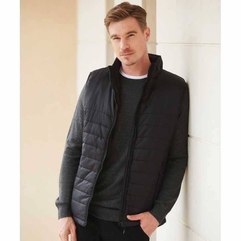 Gilet imbottito unisex con scritte serigrafate - cod. RWHB875