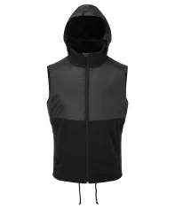 Gilet ibrido con logo stampato da uomo
