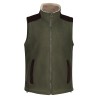 Gilet in pile con scritte stampate