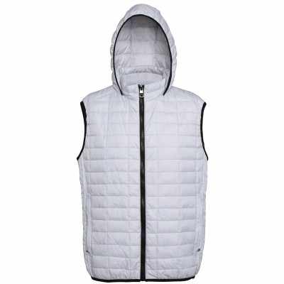 Gilet con cappuccio a nido d'ape