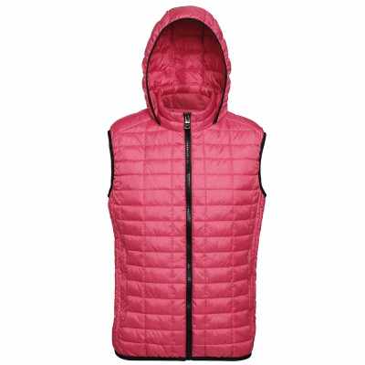 Gilet con cappuccio a nido d'ape