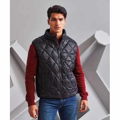 Gilet imbottito con pannello diamantato