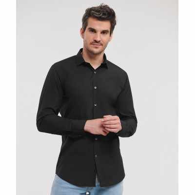 Camicia elasticizzata a maniche lunghe