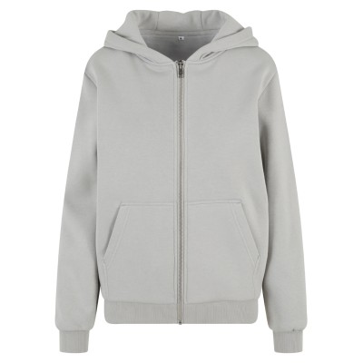 Felpa con cappuccio e zip soffice da donna