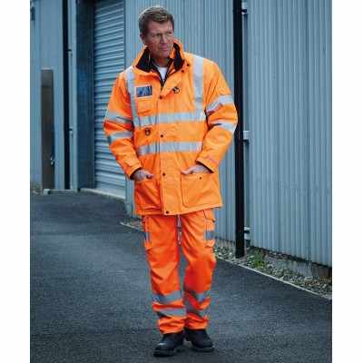 Pantaloni cargo in policotone ad alta visibilità con tasche porta-ginocchiere (HV018T/3M)