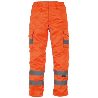 Pantaloni cargo in policotone ad alta visibilità con tasche porta-ginocchiere (HV018T/3M)
