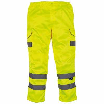 Pantaloni cargo in policotone ad alta visibilità con tasche porta-ginocchiere (HV018T/3M)
