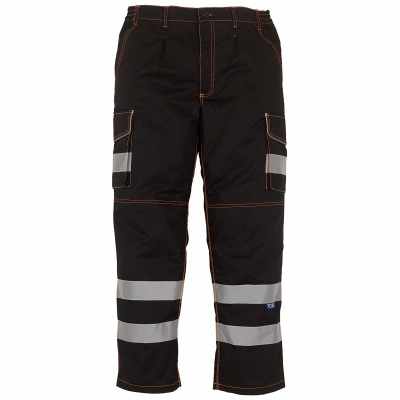 Pantaloni cargo in policotone ad alta visibilità con tasche porta-ginocchiere (HV018T/3M)