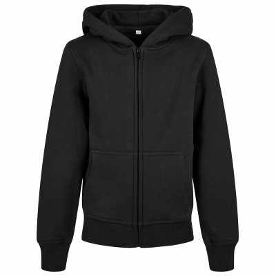 Felpa con cappuccio basica con zip per bambini organici