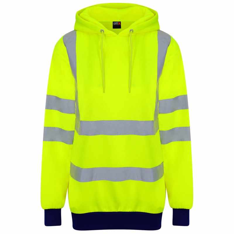 Felpa con cappuccio ad alta visibilità da personalizzare - cod. RWRX740