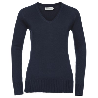 Maglione lavorato a maglia con scollo a V da donna Maglione lavorato a maglia con scollo a V da donna