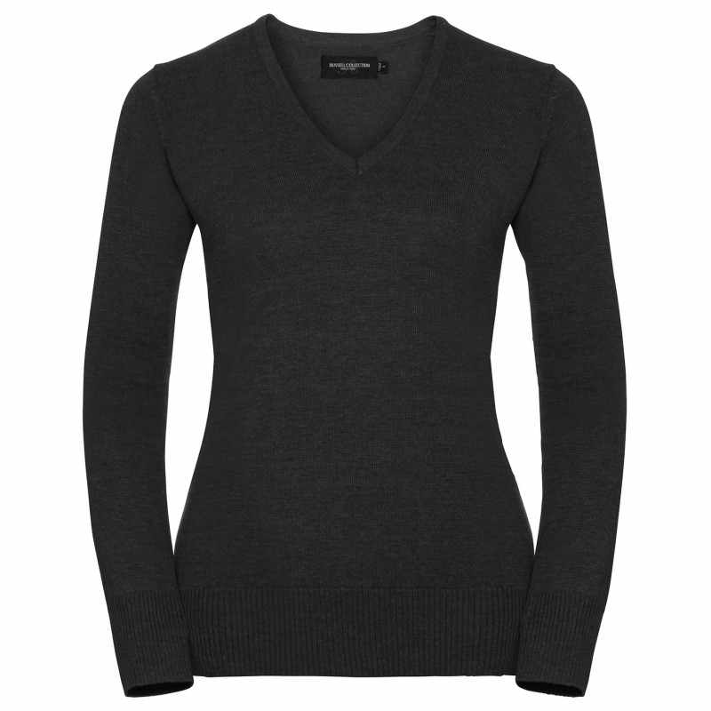 Maglione da donna lavorato a maglia con scollo a V - cod. RWJ710F