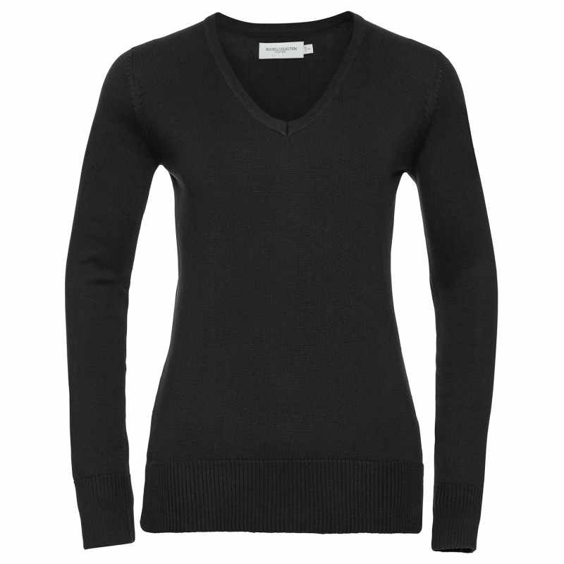 Maglione da donna lavorato a maglia con scollo a V - cod. RWJ710F