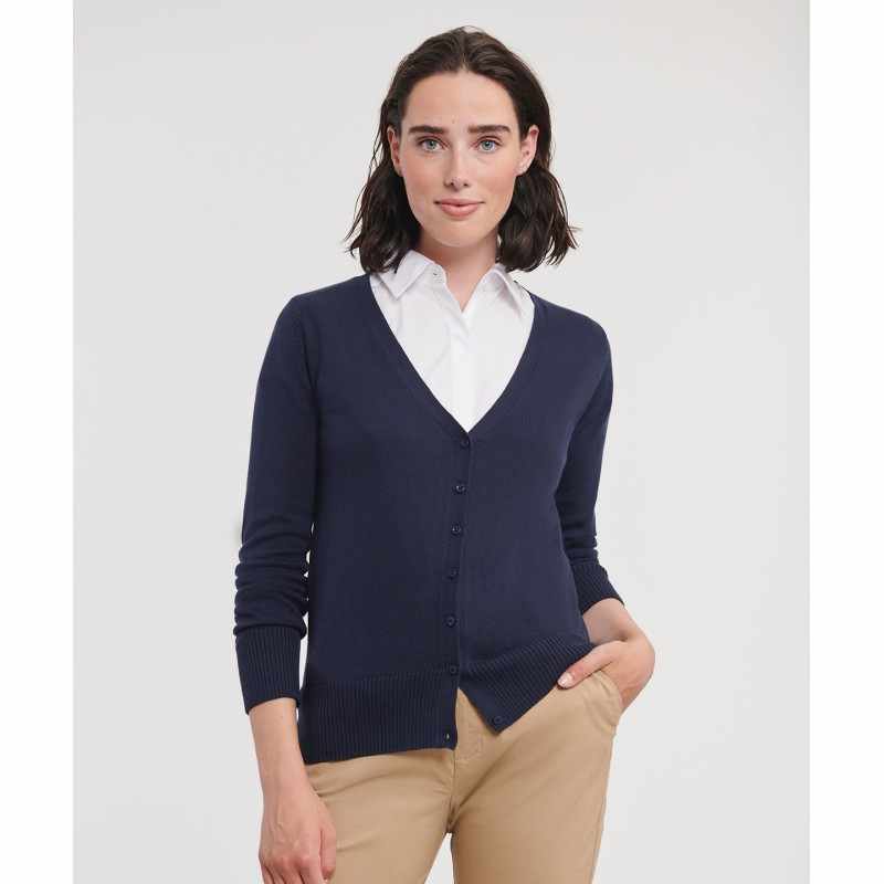 Cardigan lavorato a maglia con scollo a V da donna - cod. RWJ715F
