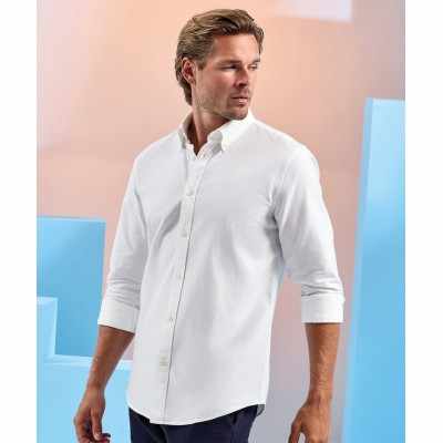 Camicia Oxford a maniche lunghe in cotone da uomo