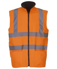 Gilet in pile ad alta visibilità personalizzabile