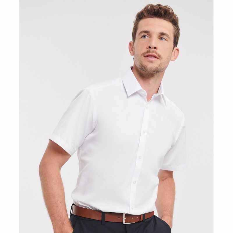 Camicia di cotone da personalizzare con scritte a maniche corte - cod. RWJ963M