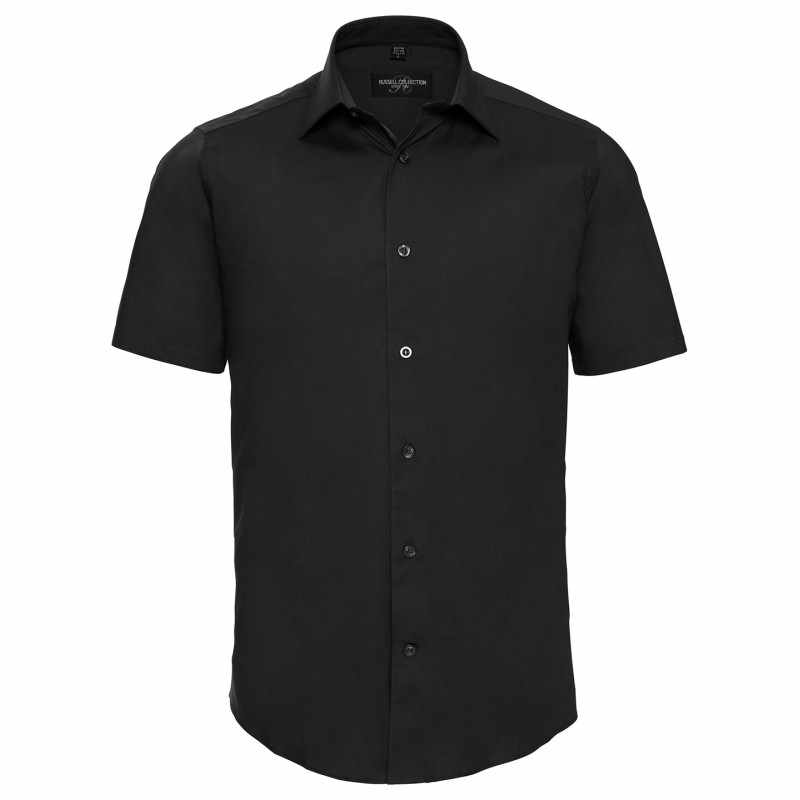 Camicia aderente da personalizzare con logo a maniche corte - cod. RWJ947M