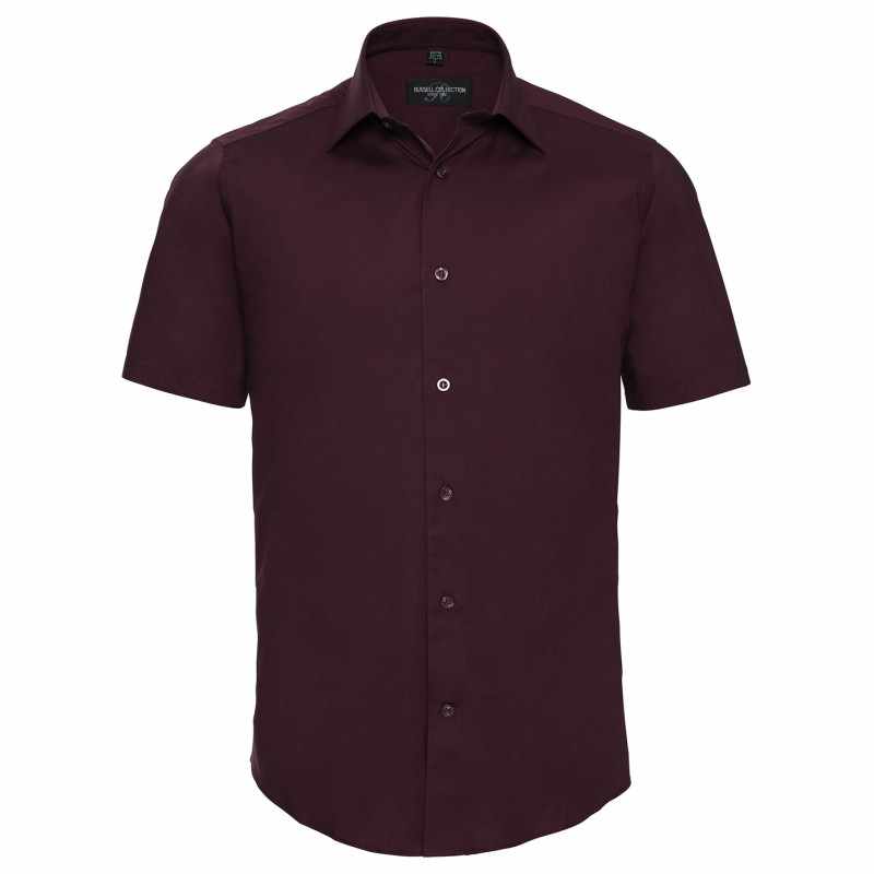 Camicia aderente da personalizzare con logo a maniche corte - cod. RWJ947M