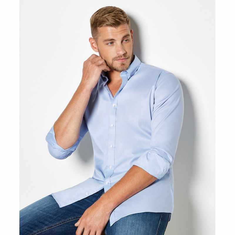 Camicia di cotone con logo promozionale a maniche lunghe - cod. RWKK182