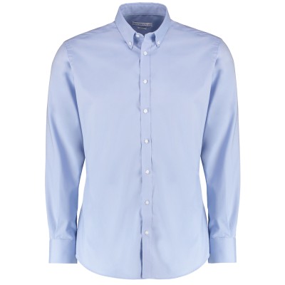 Camicia Oxford elasticizzata a maniche lunghe (vestibilità attillata)