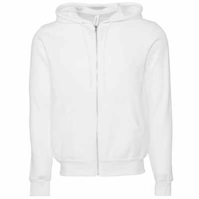 Felpa unisex con cappuccio e zip intera in pile di policotone