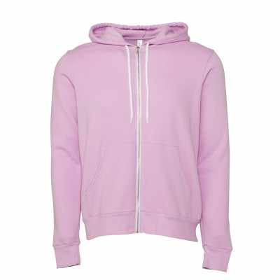 Felpa unisex con cappuccio e zip intera in pile di policotone