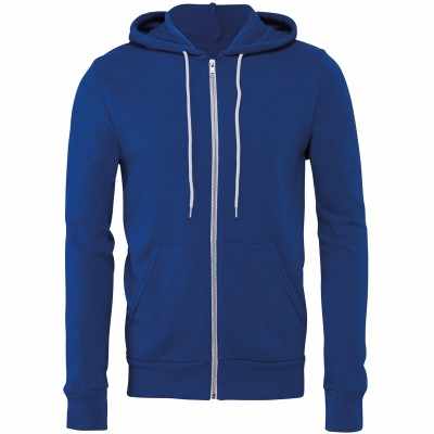 Felpa unisex con cappuccio e zip intera in pile di policotone