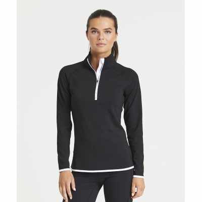 Felpa da donna con mezza zip