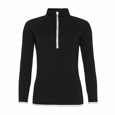 Felpa da donna con mezza zip