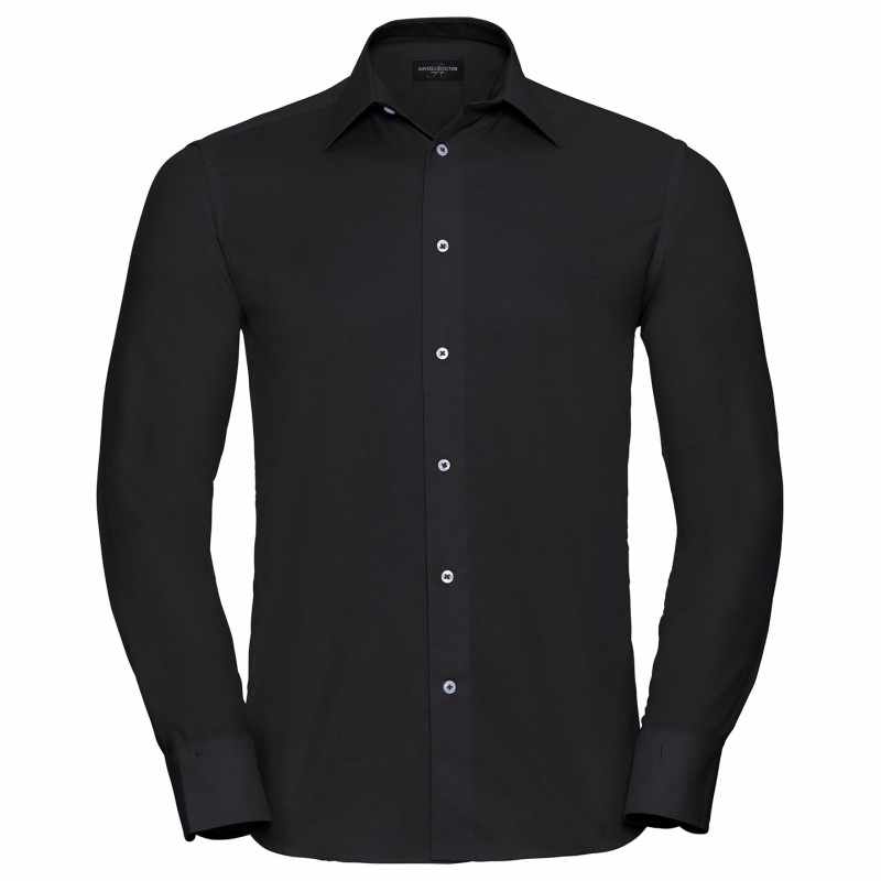 Camicia di cotone da stampare con scritte a maniche lunghe - cod. RWJ922M
