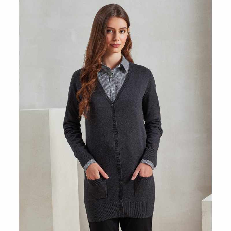 Cardigan lungo lavorato a maglia da donna - cod. RWPR698