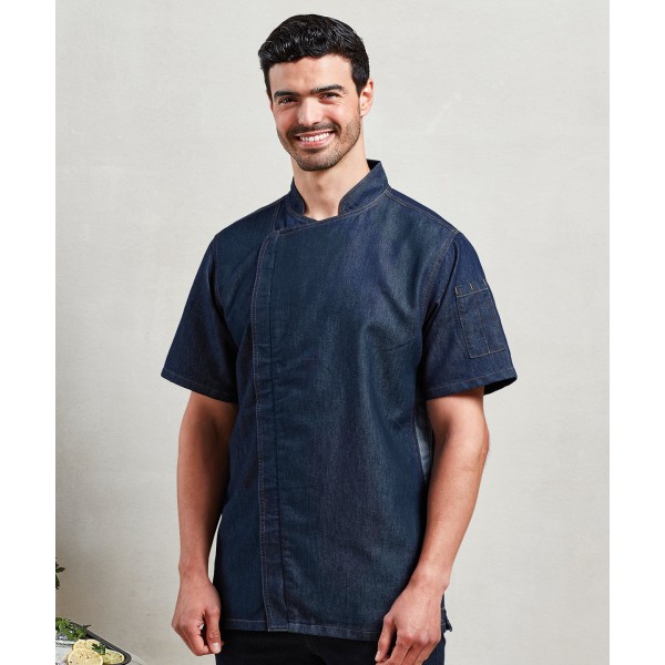 Giacca da cuoco a maniche corte con chiusura lampo - cod. RWPR906