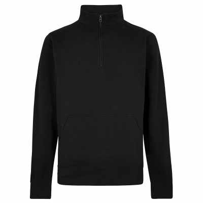 Felpa in piqué con zip 1/4 vestibilità regolare