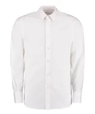 Camicia di cotone personalizzabile con logo a maniche lunghe