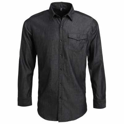 Camicia in denim con cuciture jeans