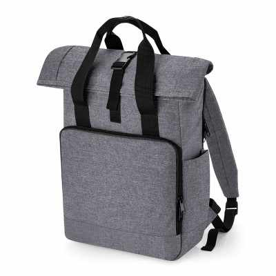 Zaino per laptop con doppia maniglia e parte superiore arrotolabile riciclato