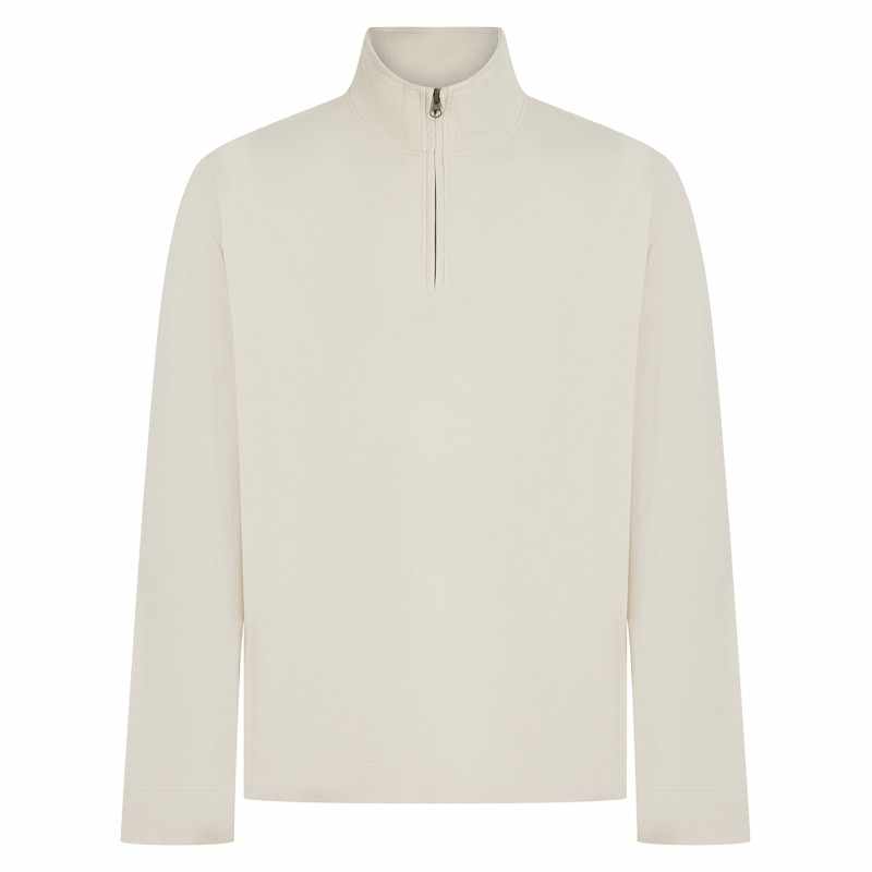 Felpa in piqué con cerniera 1/4 - cod. RWFR045