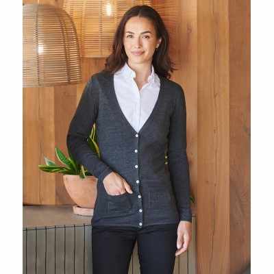 Cardigan da donna con bottoni a V