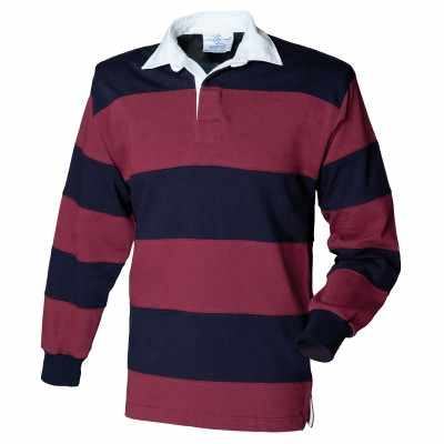 Maglia da rugby a maniche lunghe con strisce cucite