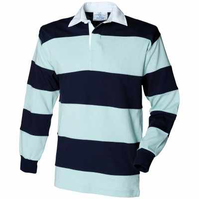 Maglia da rugby a maniche lunghe con strisce cucite