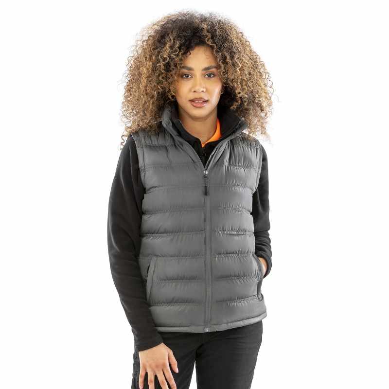 Gilet imbottito da donna con logo e scritte - cod. RWR193F
