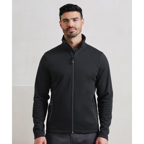 Felpa con zip sostenibile tinta in massa da uomo - cod. RWPR808