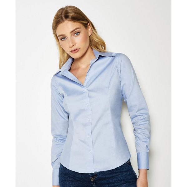 Camicetta da donna in stile Oxford a maniche lunghe (vestibilità su misura) - cod. RWKK702