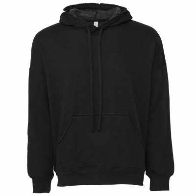 Felpa unisex con cappuccio e cuciture grezze